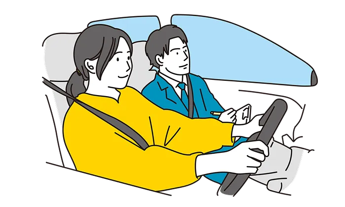 運転指導中の様子