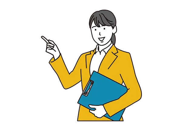 書類を持つ女性